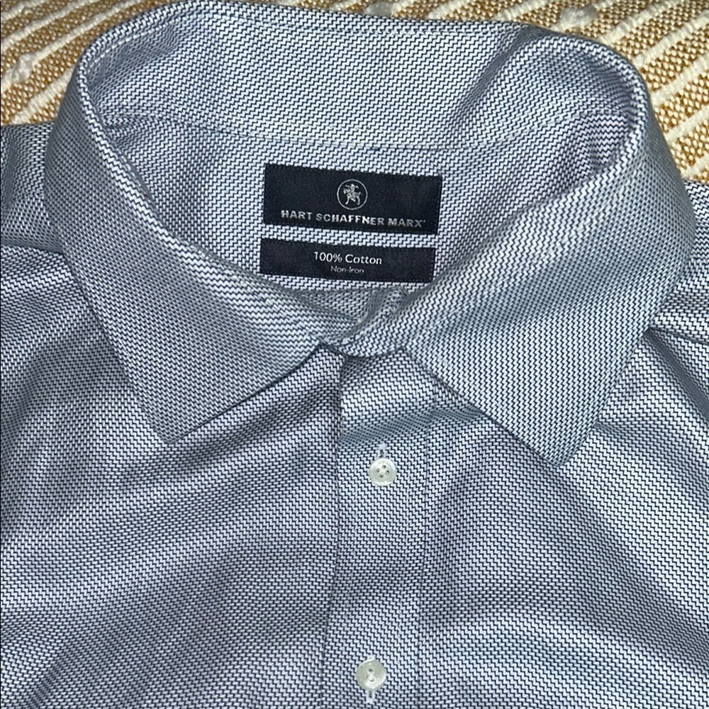 Hart Schaffner Marx Gray Dress Shirt Elegant Formal Wear